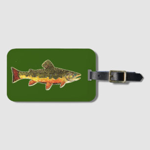 The Beautiful Brook Trout Fly Fishing Luggage Tag