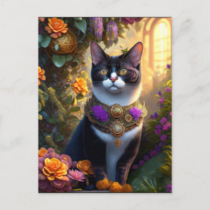 the beautiful cat postcard
