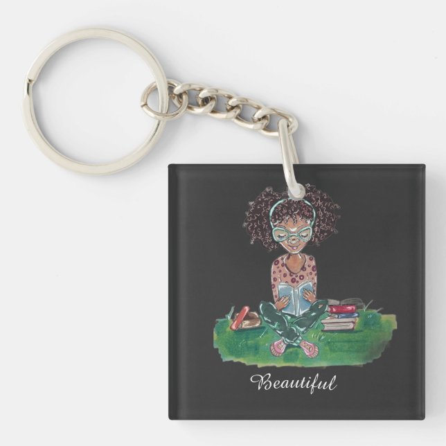 The Beautiful Collection Sweatshirt: Bookworm Key Ring (Front)