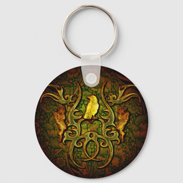The beautiful crow key ring (Front)