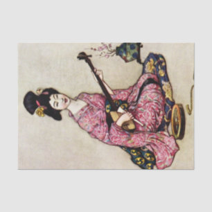 “The Beautiful Dancer of Yedo” by Warwick Goble Tissue Paper