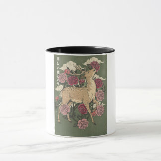 The Beautiful Deer And Roses Mug