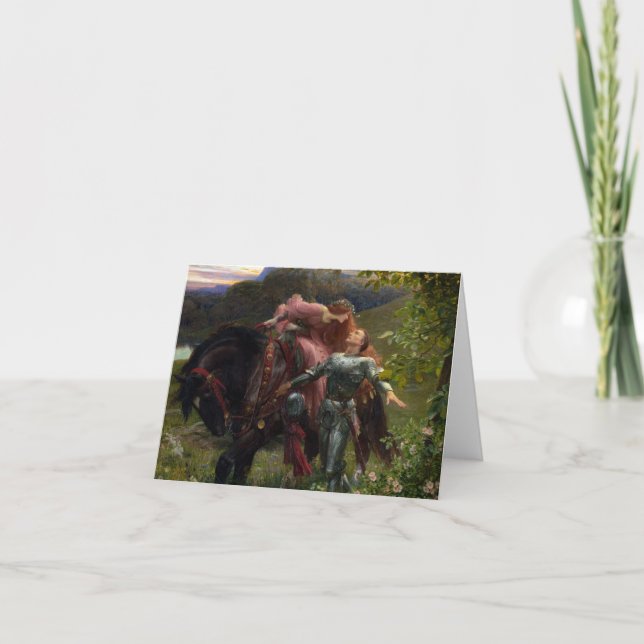 The Beautiful Lady Without Mercy by Frank Dicksee Thank You Card (Front)