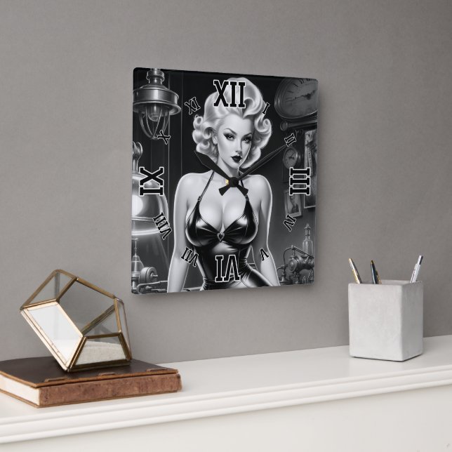 The Beautiful Look Of Science by Xzendor7 Square Wall Clock (Office)