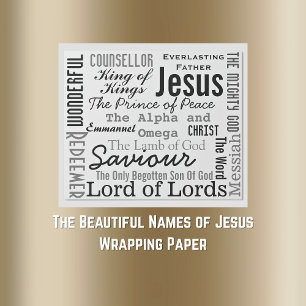 The Beautiful Names of Jesus  Wrapping Paper