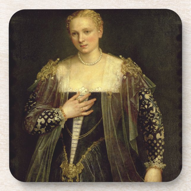 The Beautiful Nani (oil on canvas) Coaster (Front)