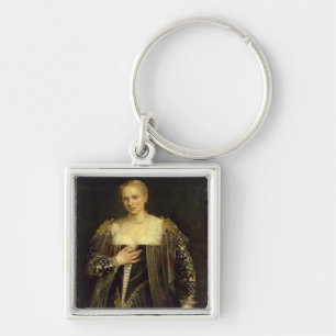 The Beautiful Nani (oil on canvas) Key Ring