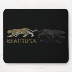 The beautiful nature leopard mouse mat