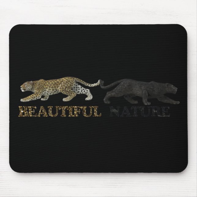 The beautiful nature leopard  mouse mat (Front)