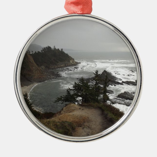 The beautiful Oregon coast Metal Tree Decoration (Front)