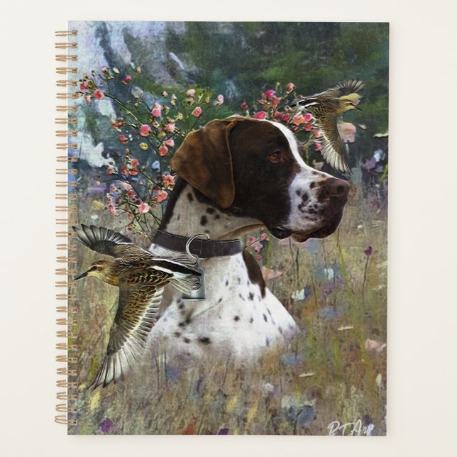 The beautiful pointer in the field  planner (Front)