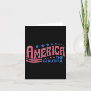 The Beautiful Retro Vintage American 4th Of July Card