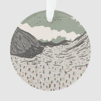 The Beautiful Winter Ski Landscape Ornament