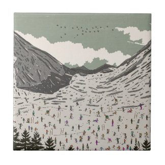 The Beautiful Winter Ski Landscape Tile