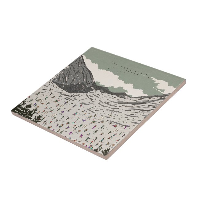 The Beautiful Winter Ski Landscape Tile (Side)