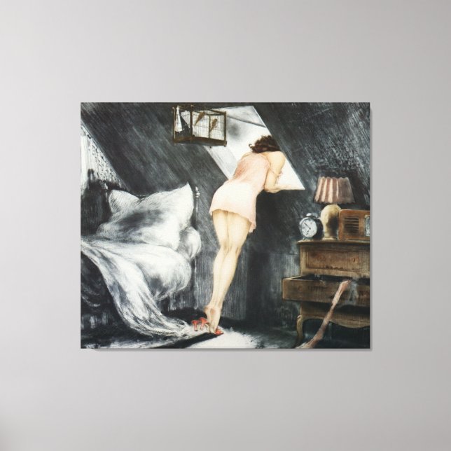 The Beautiful Woman InThe Attic Canvas Print (Front)