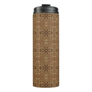 The beauty flower motifs on Kawung batik design wi Thermal Tumbler