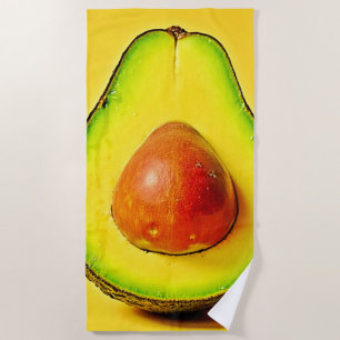 The Beauty of a Healthy Avocado Design Beach Towel