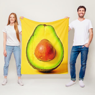 The Beauty of a Healthy Avocado Design Fleece Blanket