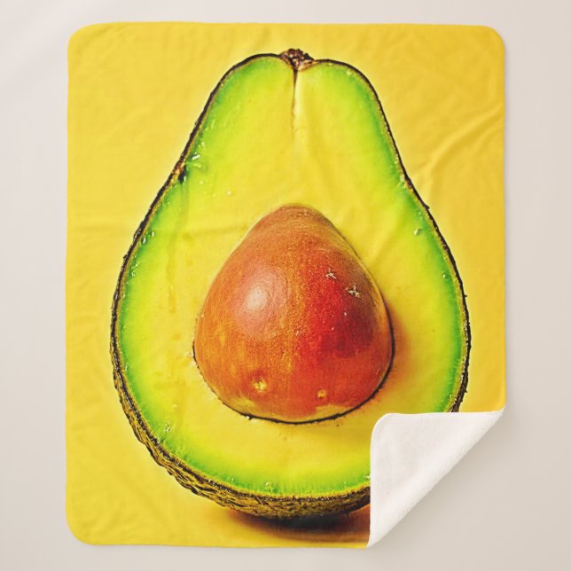 The Beauty of a Healthy Avocado Design Sherpa Blanket (Front)