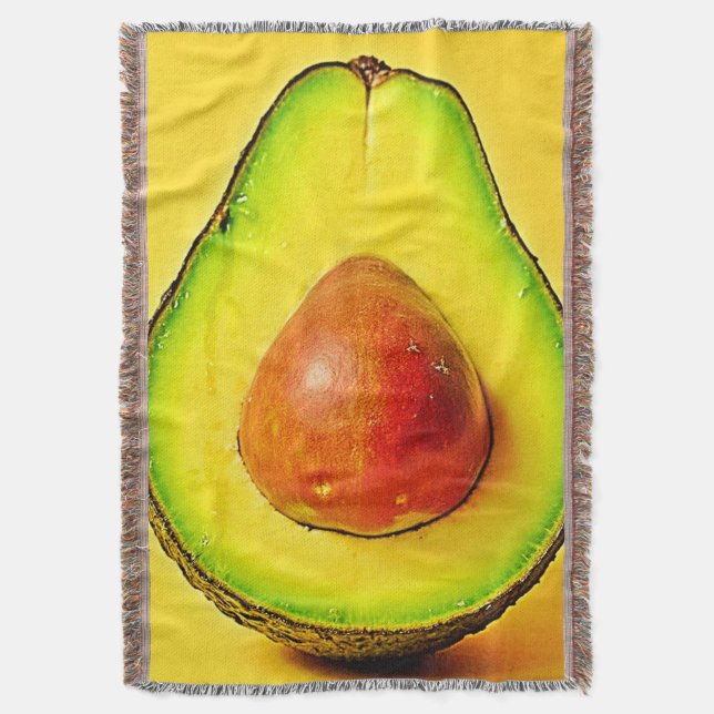 The Beauty of a Healthy Avocado Design Throw Blanket (Front Vertical)