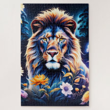 The beauty of a lion in its surroundings