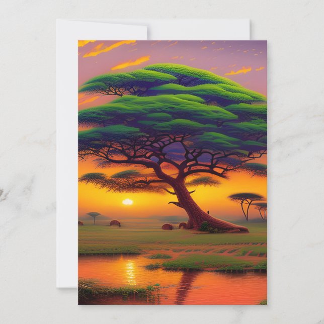 The Beauty of African Landscape  Invitation (Front)