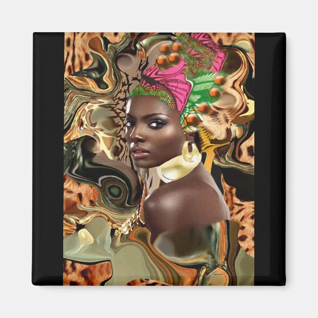 The Beauty Of An African Jungle Flower Magnet (Front)