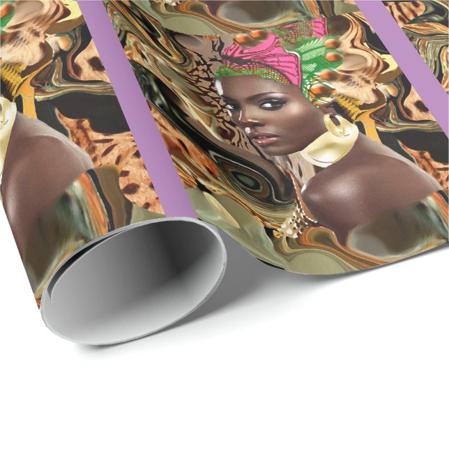 The Beauty Of An African Jungle Flower Wrapping Paper (Roll Corner)