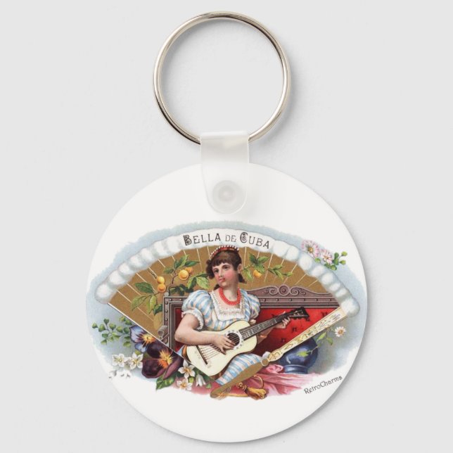 The Beauty of Cuba Vintage Cubano Key Ring (Front)