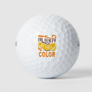 The Beauty Of Fall Colour Happy Fall Thanksgiving Golf Balls