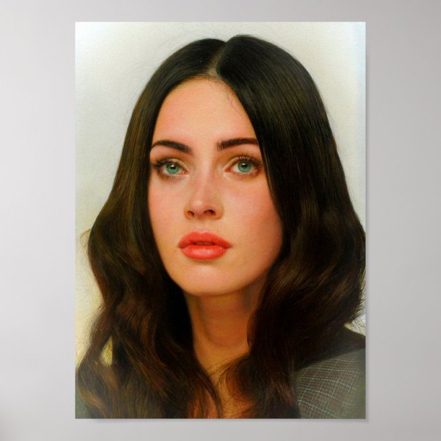 the beauty of megan fox art take the breath poster (Front)