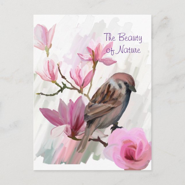 The Beauty of Nature  Floral Acrylic Postcard (Front)