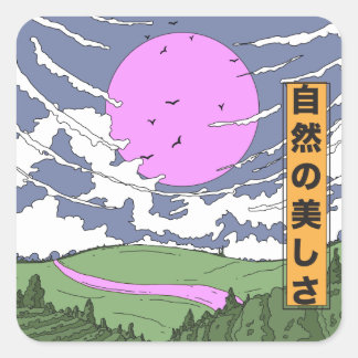 The beauty of nature square sticker