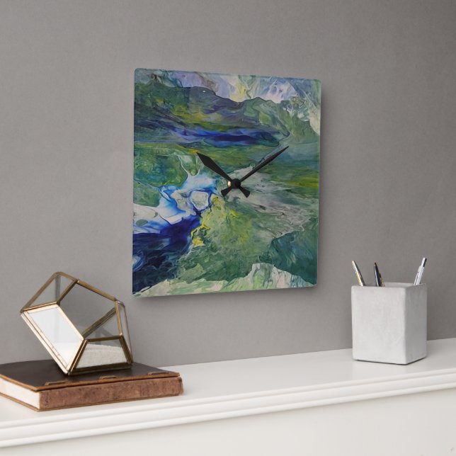 The beauty of nature square wall clock (Office)