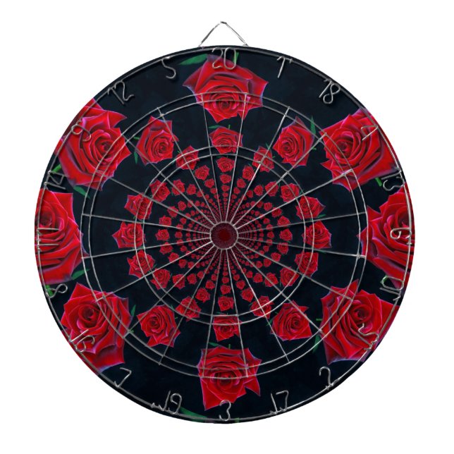 The Beauty of Roses: Floral Fantasy  Dartboard (Front)