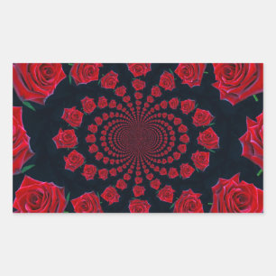 The Beauty of Roses: Floral Fantasy  Rectangular Sticker