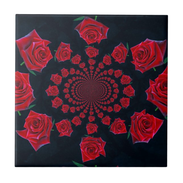 The Beauty of Roses: Floral Fantasy  Tile (Front)