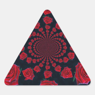 The Beauty of Roses: Floral Fantasy  Triangle Sticker