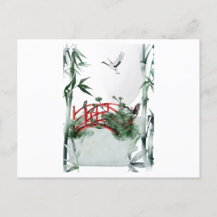 The beauty of the bridge and the scenery of Japan Postcard