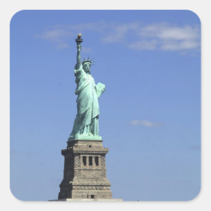 The beauty of the famous Statue of Liberty on Square Sticker