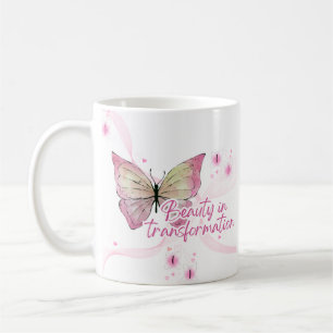 The beauty of transformation coffee mug