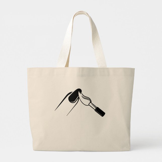 The Beauty of Your Nail Art Large Tote Bag (Back)