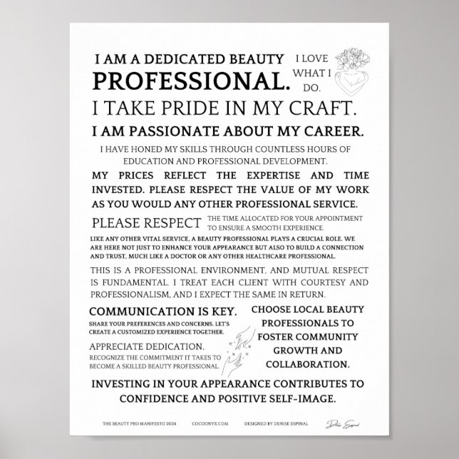The Beauty Pro Manifesto  Poster (Front)