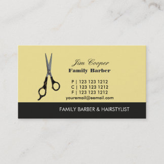 The Beauty Salon Barber  Scissors Business Card