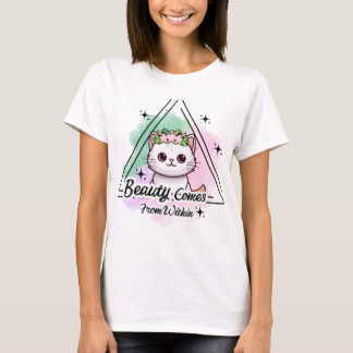 The Beauty Within Cat Graphic T-Shirt