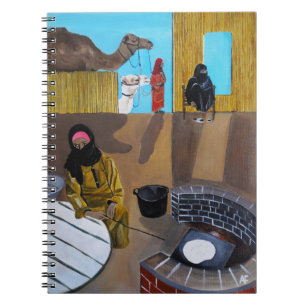 The Bedouin Women Painting by Alfred Fox Notebook