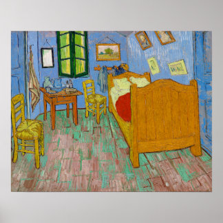 The Bedroom (1889) by Vincent Van Gogh Poster
