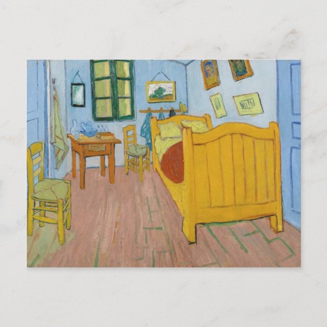 The Bedroom, Vincent van Gogh post-impressionist P Postcard (Front)