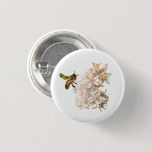 The bee, 3 cm round badge